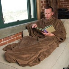 ﻿Fleece Blanket with Sleeves