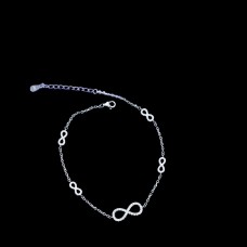 Silver Infinity Anklet 