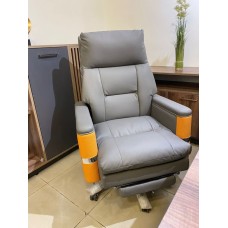 Full leather executive chair with recliner