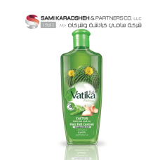 Vatika Naturals Cactus Hair Oil 200ml, Cactus, Ghergir, Ginger & Vitamins A, E, F, For Weak & Falling Hair, No Parabens, Sulphates or Silicones