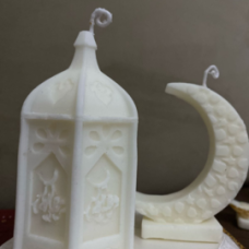 Ramadan lantern and crescent.