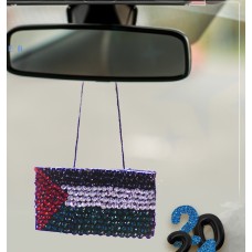 Wooden pendant filled with strass