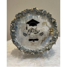 Graduation gift with resin, diameter 20
