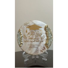 Graduation gift with resin, diameter 23