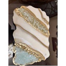 Resin coated wood tray