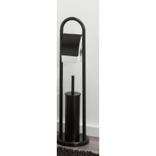Fine stand hanger with bathroom brush