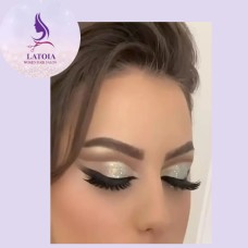 Makeup with eyelashes