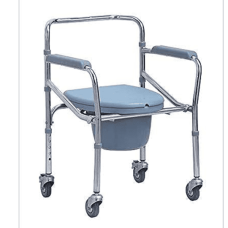 Medical Mobile Commode Chair with Wheels