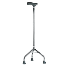 Triple Base Walking Cane – Stainless Steel