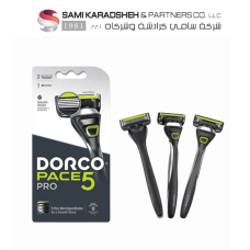 Dorco Pace 5 Pro System Razor for Men – Shaving System with Trimmer, 2 Heads, 1 Handle