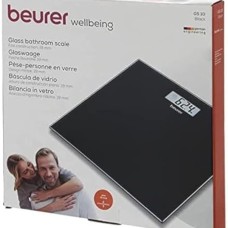 Beurer GS 10 Digital Glass Bathroom Scale – Ultra-Slim 19 mm Design with Easy-to-Read LCD Display