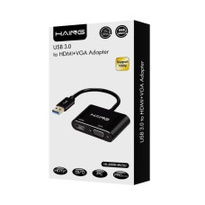 محول HAING HI-2008-HV3U من USB 3.0 إلى HDMI + VGA