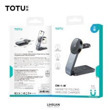 TOTU CW-1-W 3-in-1 Magnetic Wireless Charger