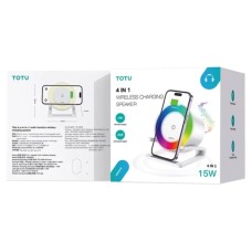 TOTU M6064Q 4-in-1 Multifunctional Wireless Charging Bluetooth Speaker
