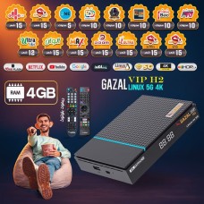 GAZAL VIP H2 LINUX 5G 4K Receiver - Loaded with Subscriptions (Free Delivery) GAZAL VIP H2 LINUX 5G 4K Receiver - Loaded with Subscriptions (Free Delivery)