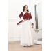 Embroidered women's brooch dress