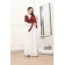 Embroidered women's brooch dress