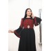 Embroidered women's brooch dress